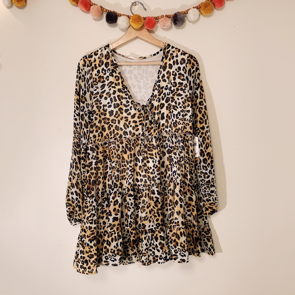 NWT Altar’d State Leopard Dress size XS